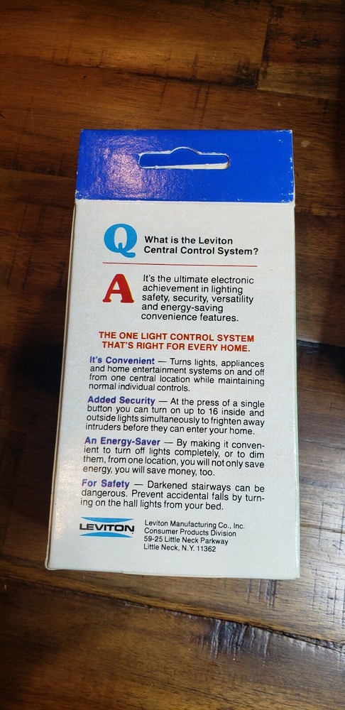 NEW Leviton deluxe push button wall switch. 801 6225