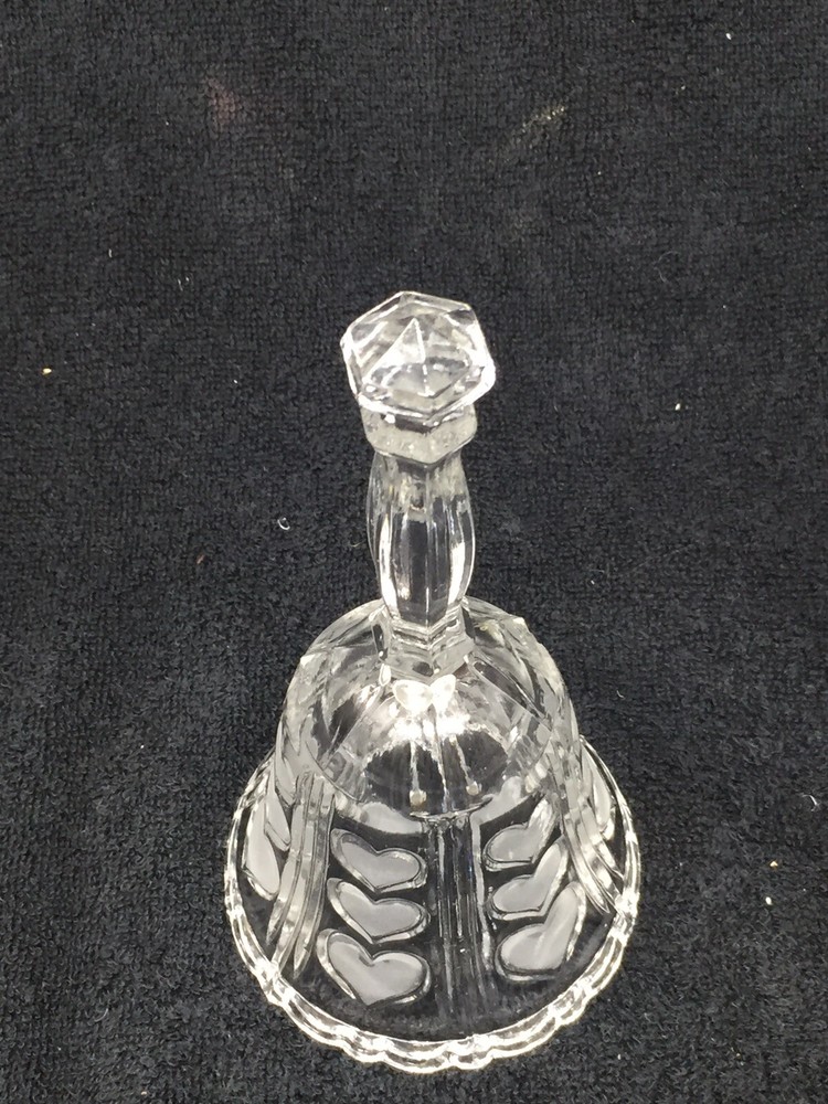 Crystal Heart Pattern 6-2/4 Inch Bell