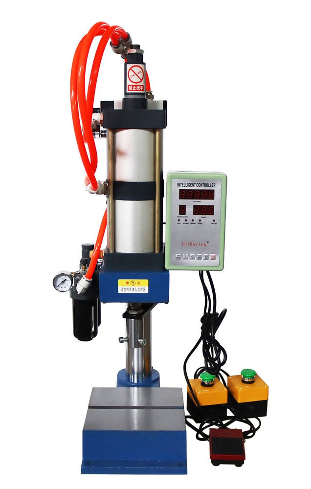 2205Lbs Pneumatic Punch Machine for Electronics with Foot Switch&Controller 110V