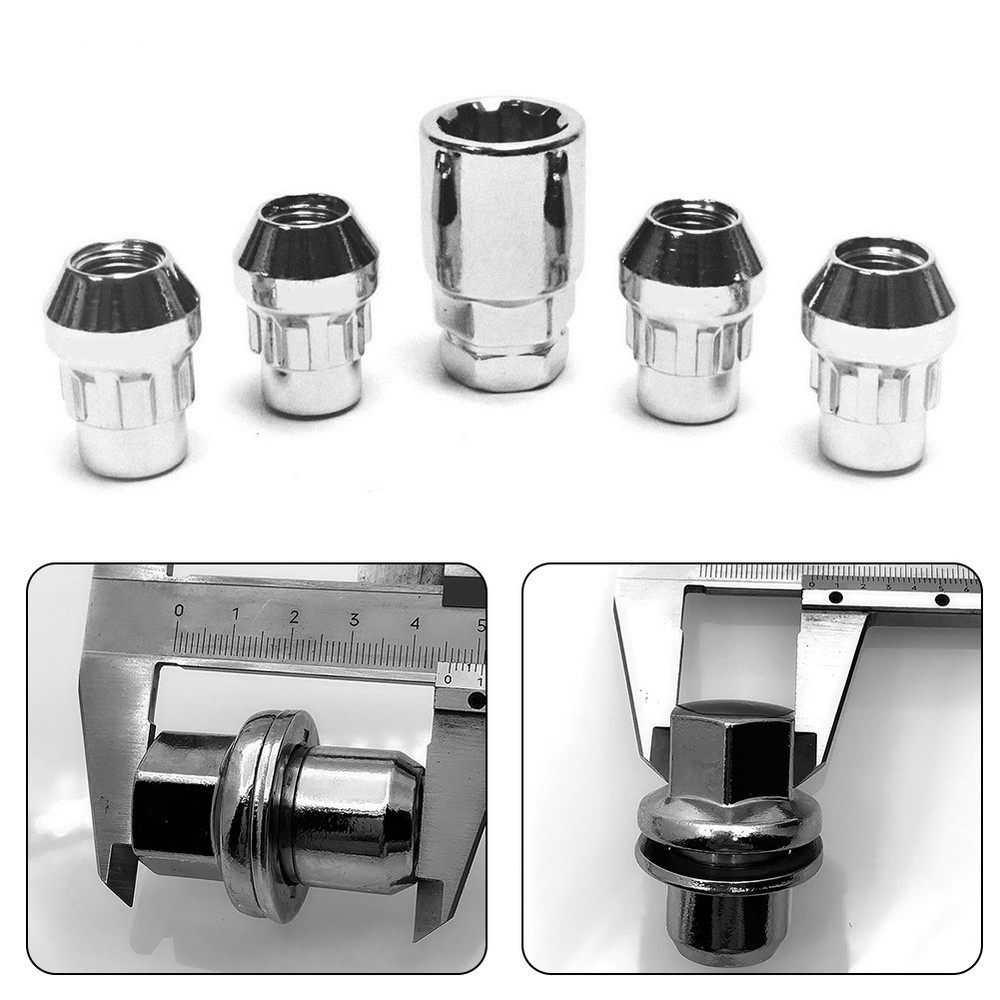 Car Wheel Nut High Quality Practical Silver Solid Design 22mm Brand New