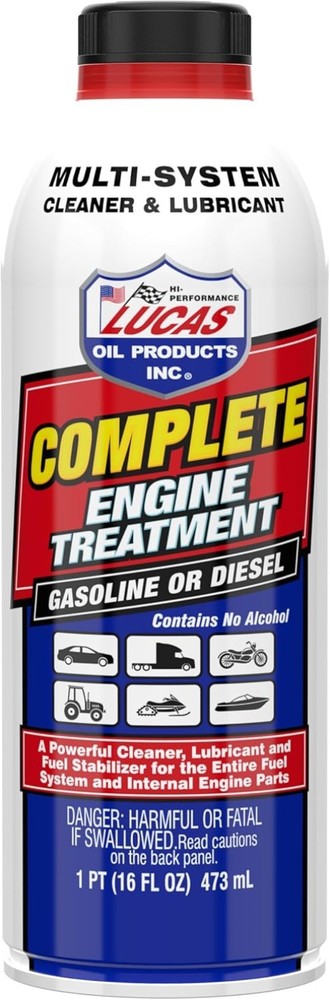 Lucas Complete Engine Treatment - Reduces Emissions & Improves MPG - 16 Oz