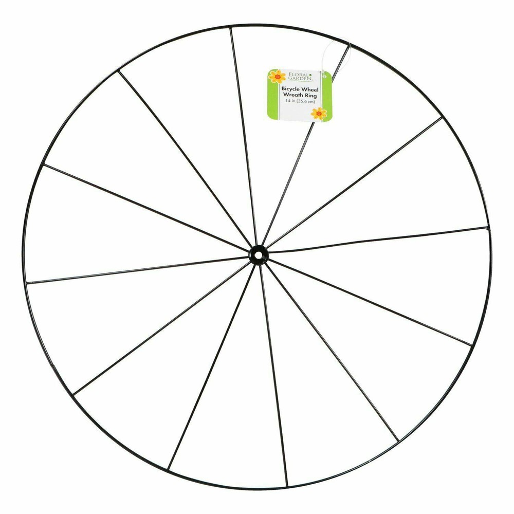 Floral Garden (Bicycle) Wheel Wire Frame 14"
