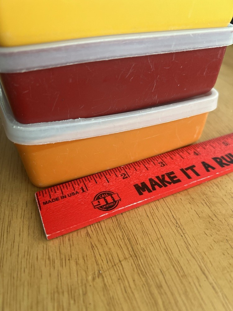 3 Vintage Tupperware Sandwich Keeper Containers & Lids