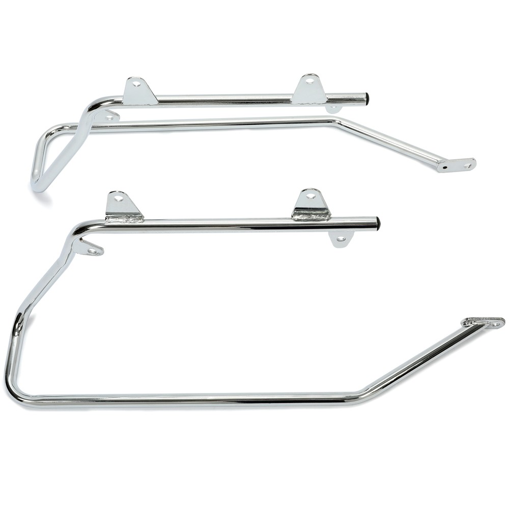 5" Extended Hard Saddlebags Saddle Bags & Conversion Brackets For Harley Softail