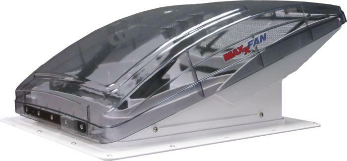 Maxxair Maxxfan Deluxe Roof Hood, 40x40cm, Clear Glass, Fan, Available INSTANT!!!