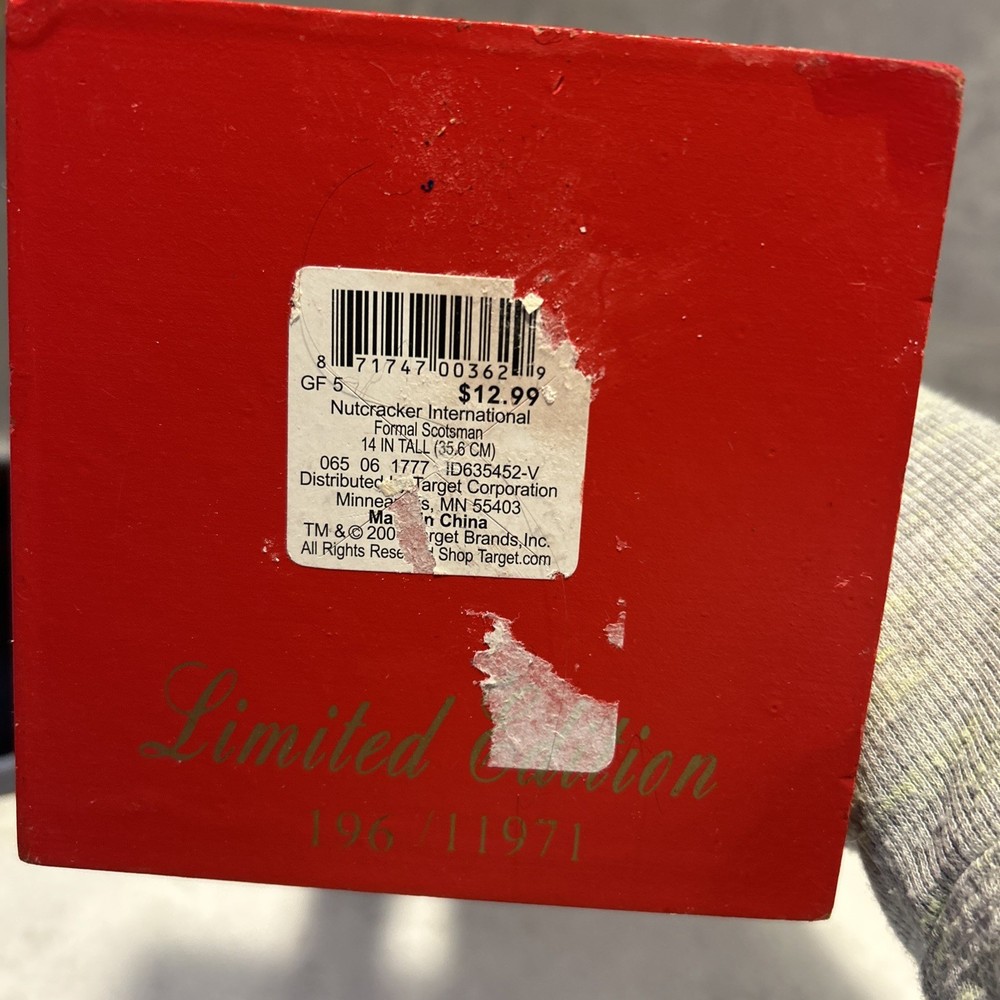 Target Limited Edition Collection Nutcracker Scottish 2005 Limited Ed. 14”