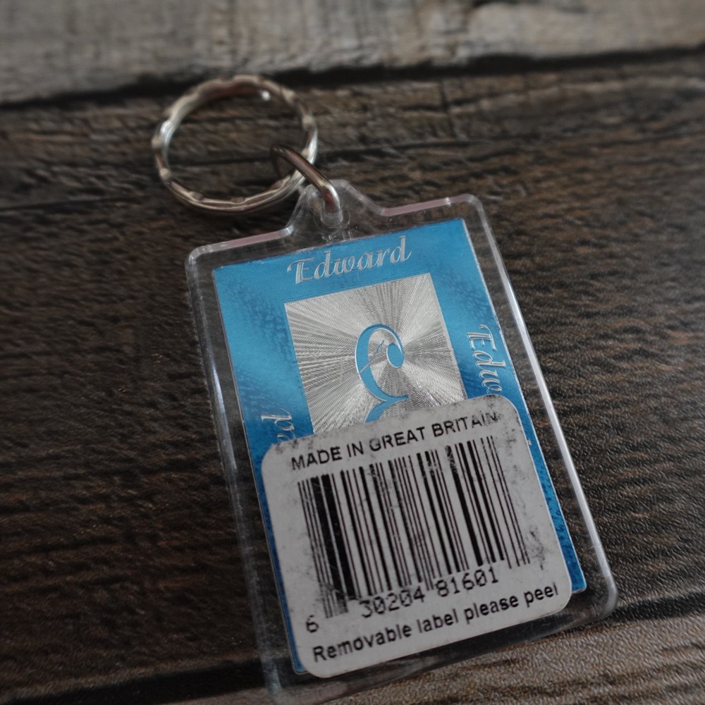 Edward Personalized Keychain Plastic Novelty Name Definition Meaning Gift