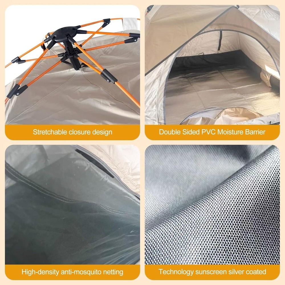 Automatic Instant Outdoor Camping Tent Camping Tent, Quick Setup Zipper Closure