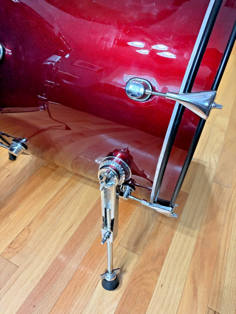 Leedy 5pc Drum Set Very Nice With Tom Mount Wine Red