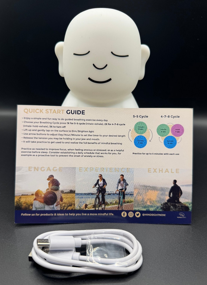 Mindsight Breathing Buddha • Visual Meditation Tool for Mindfulness & Stress