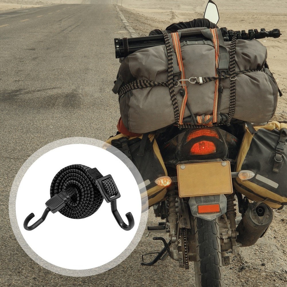 3 Pcs Adjustable Heavy Duty Bungee Cords Rubber Straps With Hooks