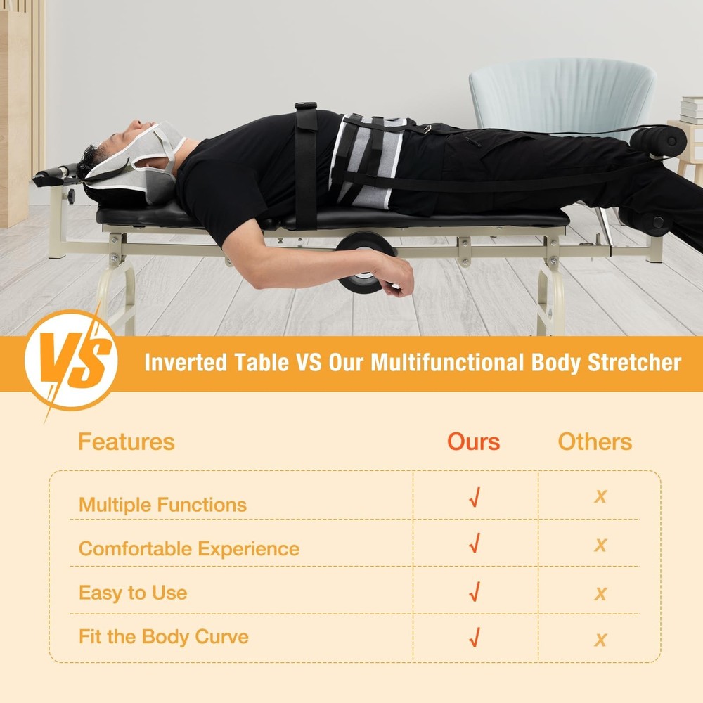 Lumbar Stretch Table Tool Traction Device Traction Table Inline Back Stretch ...