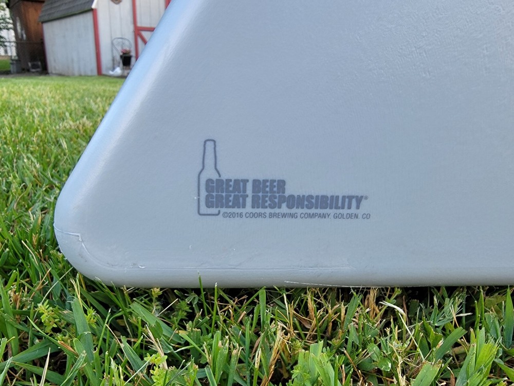 Coors Light Rolling Cooler 30" × 23" Pull & Side Handles Flip Top 4 Beer Holders