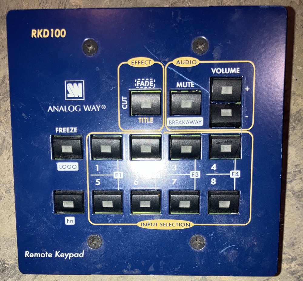 Analog Way RKD100 Touch Event Controller LCD Remote TESTED (NO CABLES)