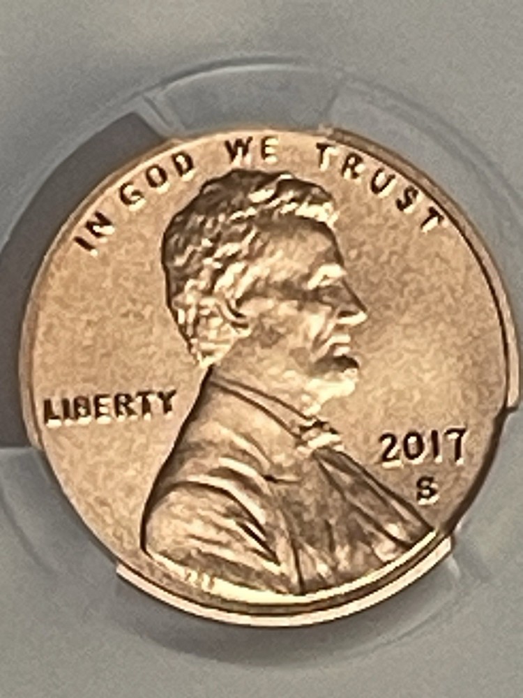 2017-S Lincoln Cent Shield Reverse Enhanced Unc CAC MS 69 RD Bay Bridge Label