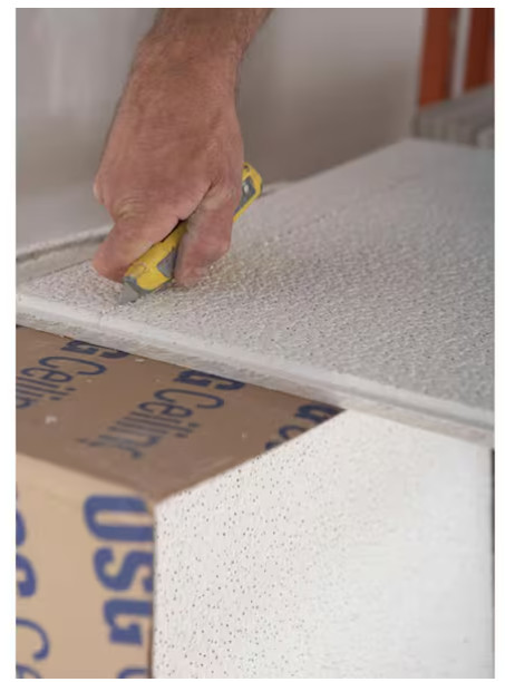 2X2 Ft. Radar Basic White Square Edge Lay-In Ceiling Tile Case of 4 (16 Sq. Ft.)