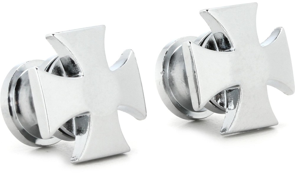 Grover GP640C Iron Cross Strap Button Set - Chrome (5-pack) Bundle
