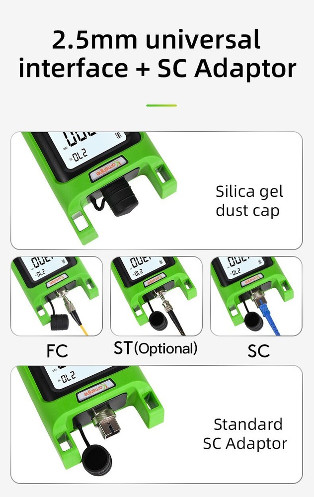 Fiber Optic Power Meter KPM-35 With 7 Wavelength, FTTH SM&MM Light Source Tester