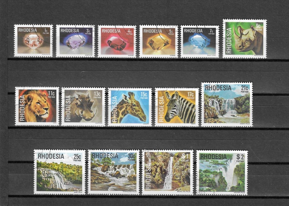RHODESIA 1978 SG 555/569 USED