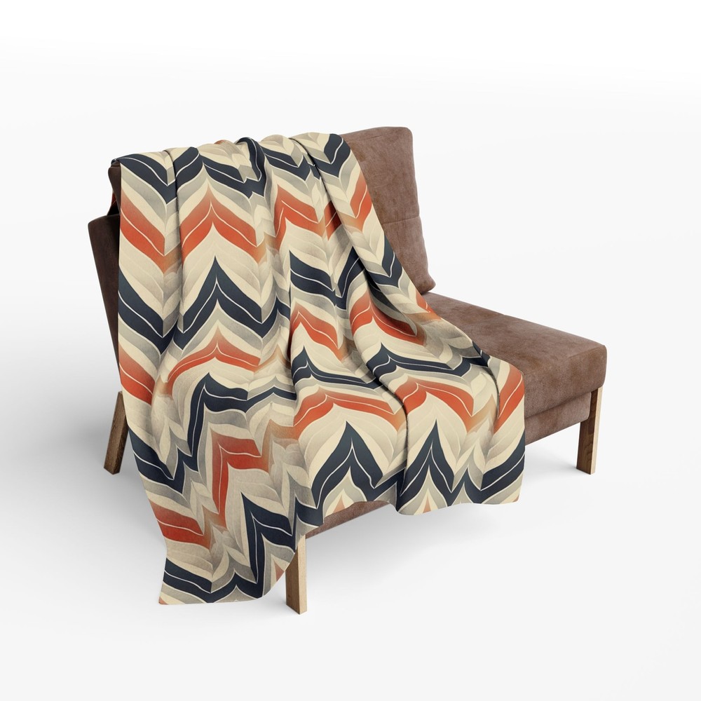 Chevron Pattern, Cozy Arctic Fleece Blanket, Couch Throw, Blanket Gift