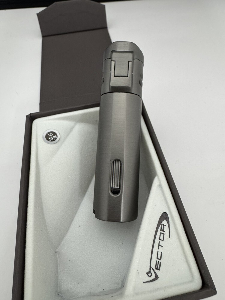 Vector Caliper - Single Large Jet Flame Torch Lighter - Gunmetal - New