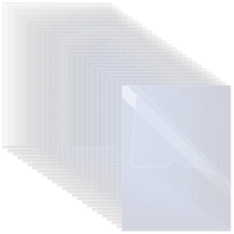 60Pieces Convenient Clear Document Sleeves Perfect For Office And School Use