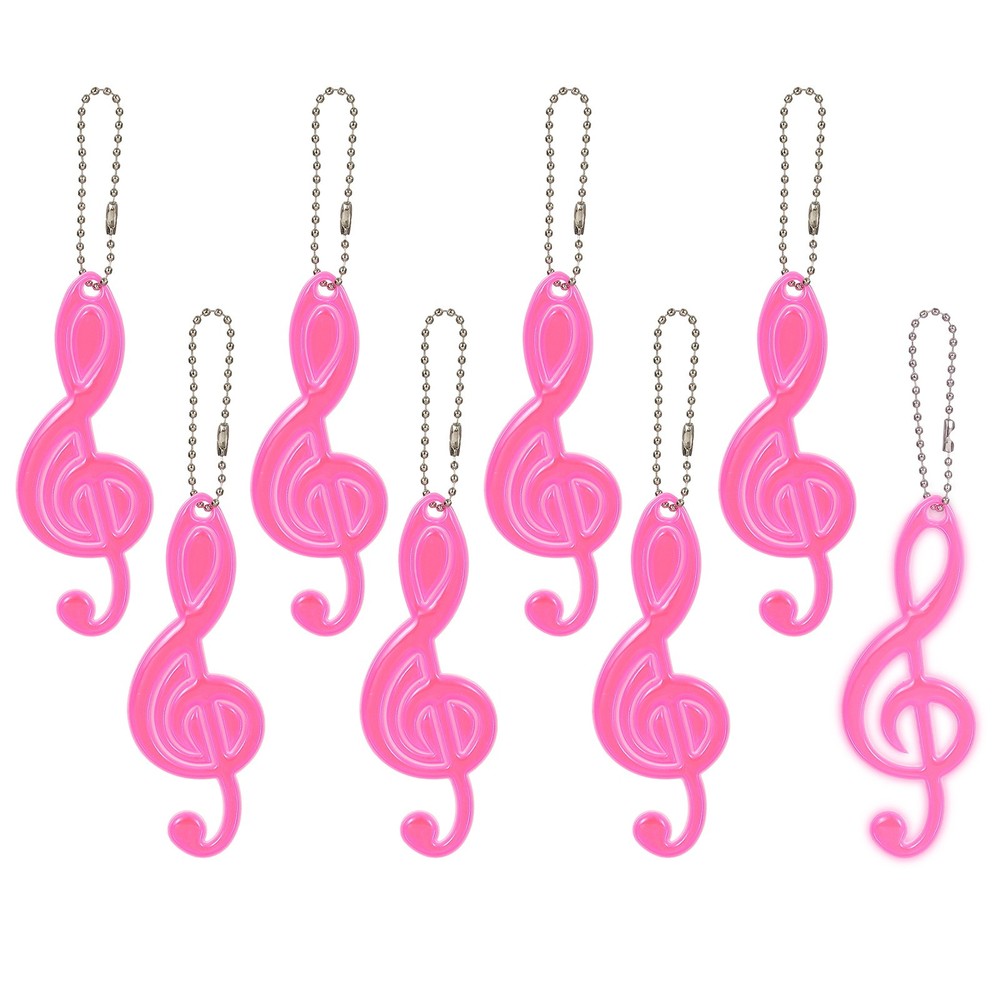 8 Pcs Reflectors 5.9x1.5" Pink