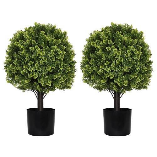 Artificial decorative tree A 55-centimeter artificially pruned boxwood ball tree