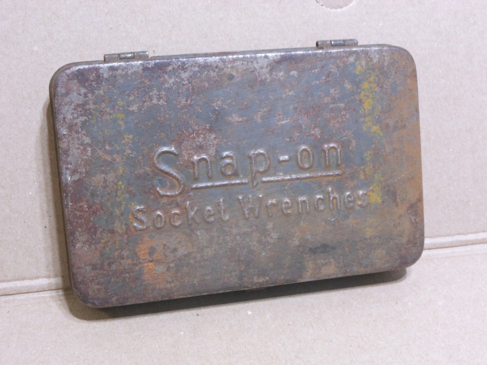 Vintage Snap On Socket Wrenches Metal Tool Box Case - Empty Box