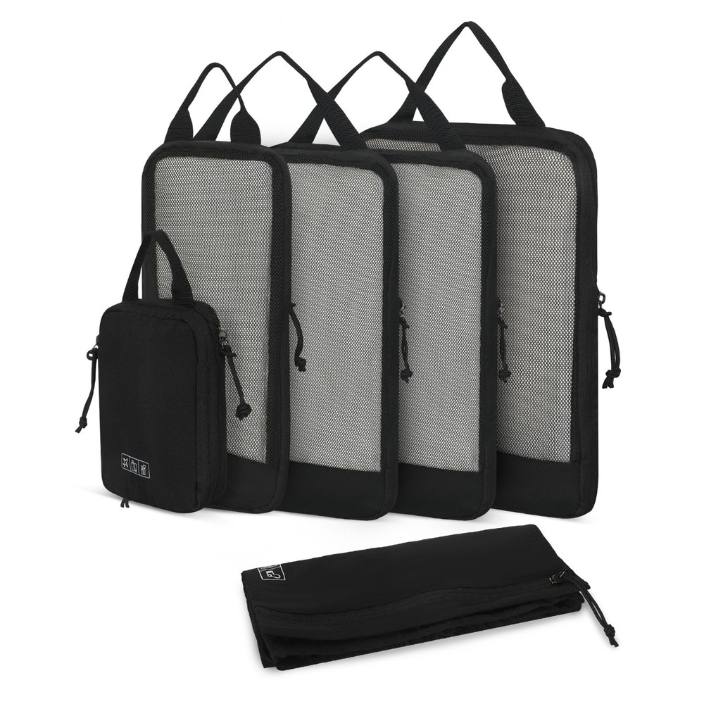 Hynes Eagle Compression 6 Set Packing Cubes for Travel Compressible Lightweight