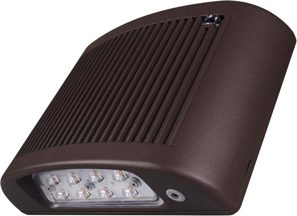 Emergency LED Wall Pack Bronze with Photocell 5000K