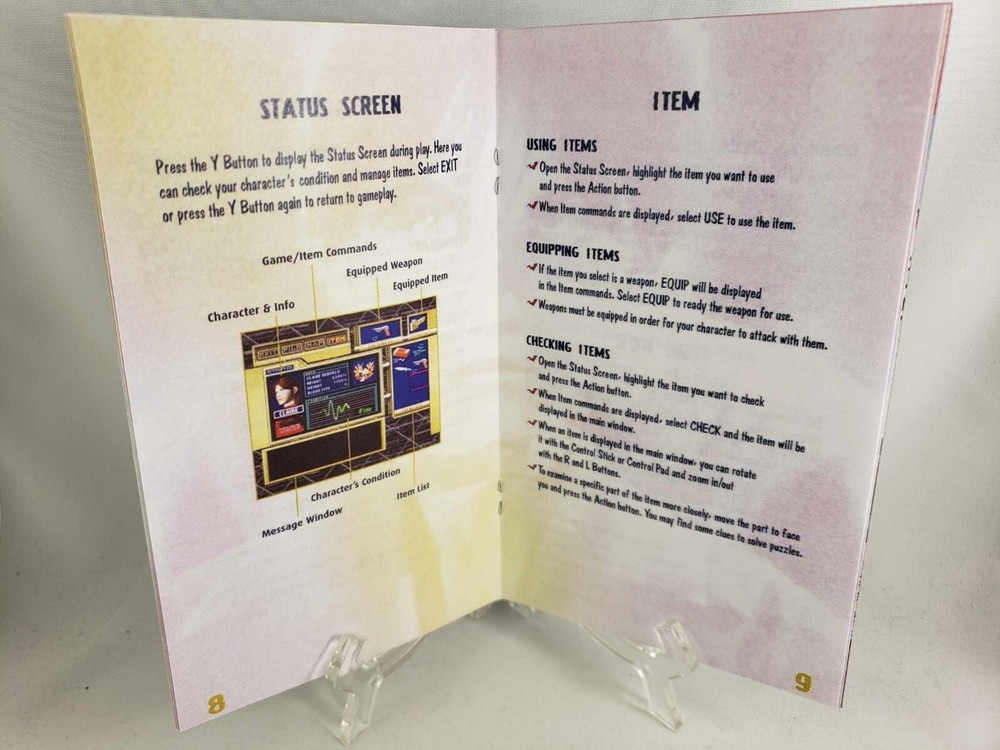 MANUAL - RESIDENT EVIL CODE: Veronica X Nintendo Gamecube 'custom' Instruction