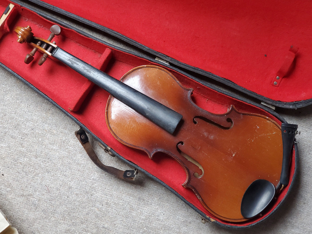 nicely flamed  old  3/4 Violin   violon