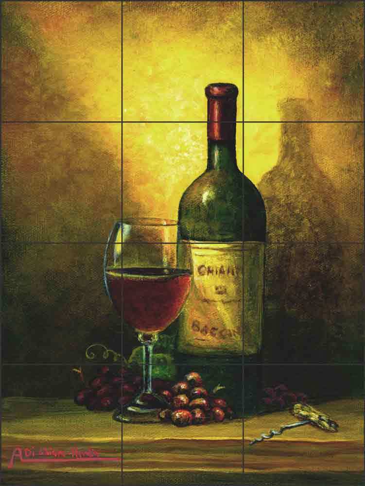 Wine Tile Backsplash Di Chaira Cellar Kitchen Art Ceramic Mural ADCH016