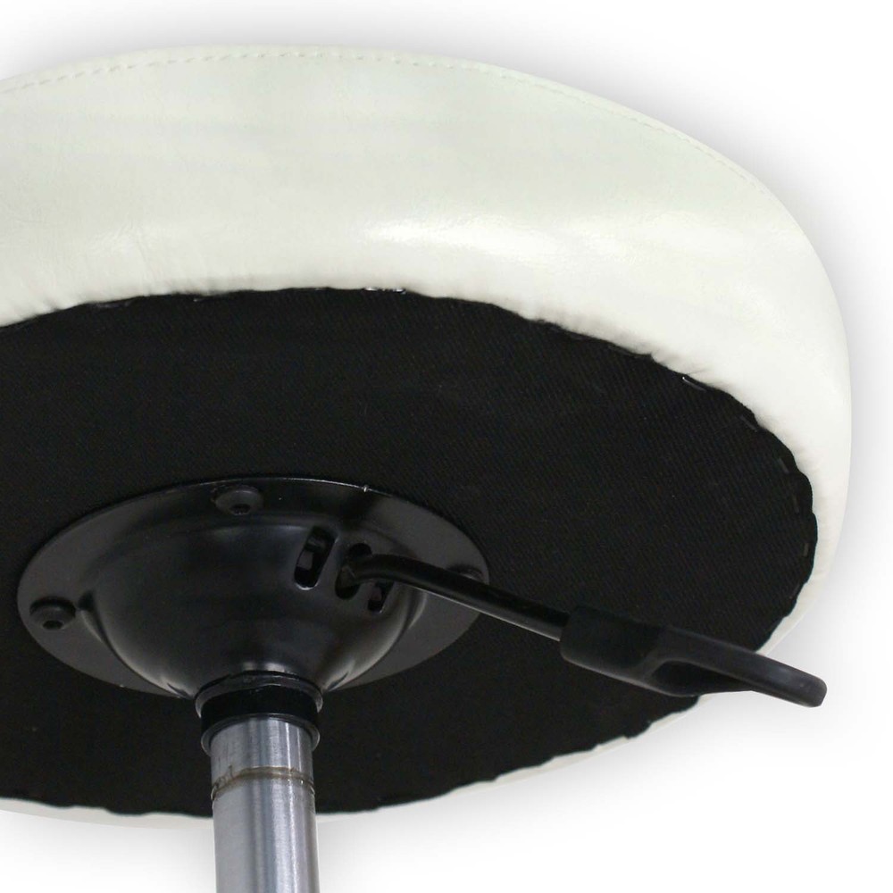 Adjustable Tattoo Salon Stool Hydraulic Rolling Stool Massage Spa Chair White