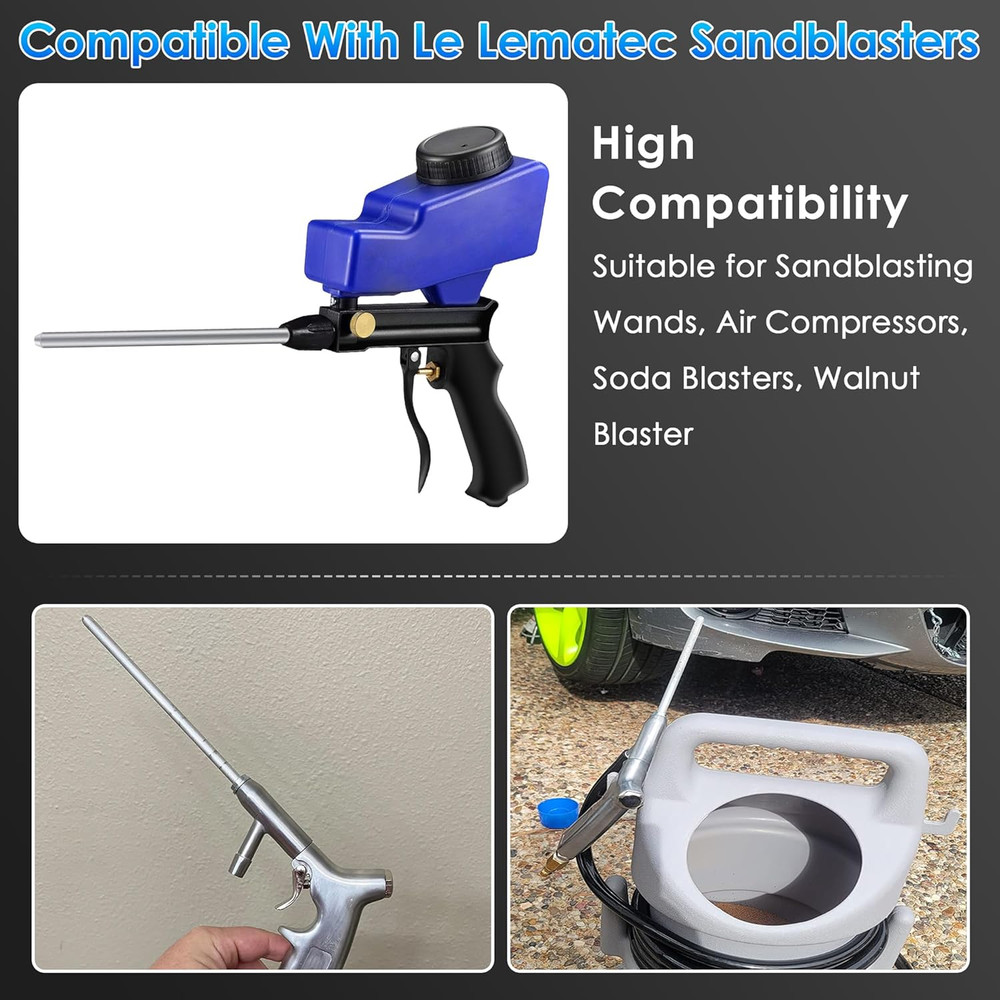 Sand Blaster Long Nozzle Attachment, Sandblasting Nozzle Tip Adapter For