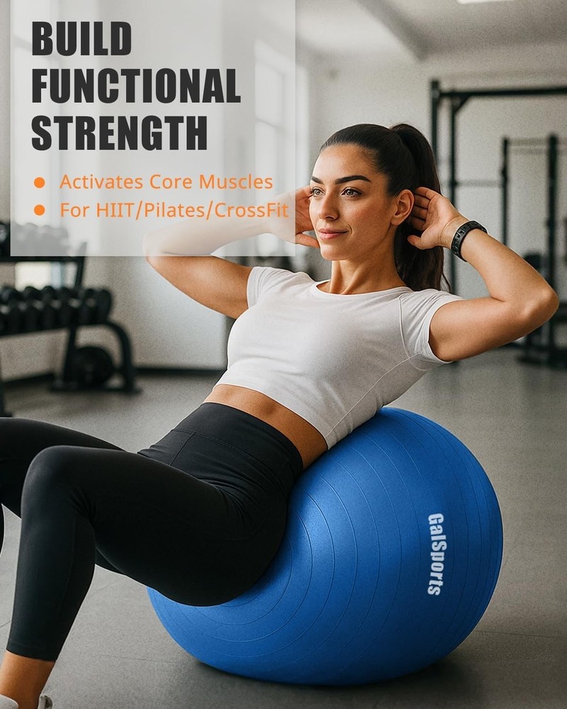 High-Quality Anti-Burst Stability Ball - Perfect for Core Workouts & Posture