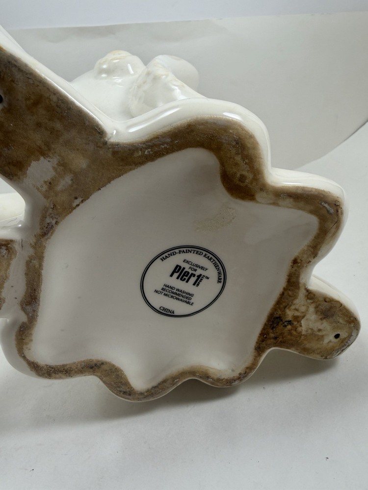 RARE Pier 1 OCTOPUS PITCHER, Ceramic Earthenware, 9.5” T; White; EUC With Tag!