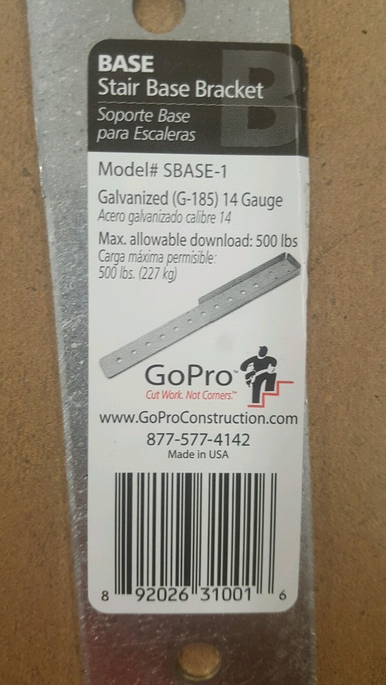 GoPro Construction SBASE-1 Stair Bracket Base