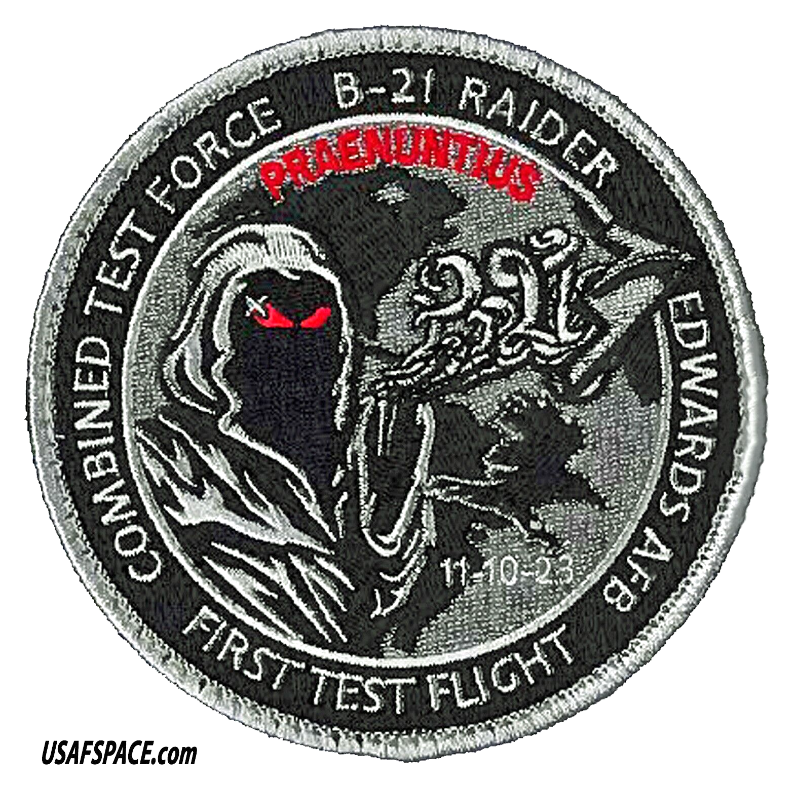 USAF B-21-RAIDER-FIRST TEST FLIGHT-CTF-11-10-23-NGAD-420 FLTS-Edwards AFB-PATCH
