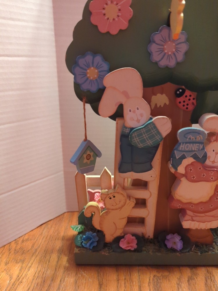 Wood Easter Bunny Easter Decoration Shelf Sitter
