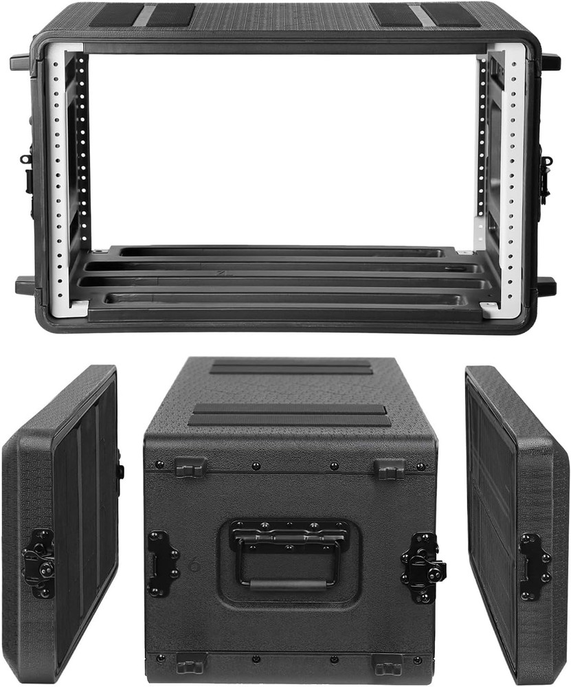 4U Rack Case Shallow 12" Depth, 19" Rackmount Flight Case for Amplifier, Audio