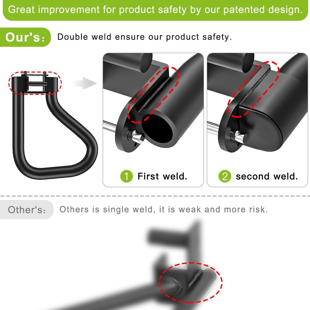 SELEWARE Solid Dip Bar Attachment for 2"x2" Power Cage Squat Rack (Pair)