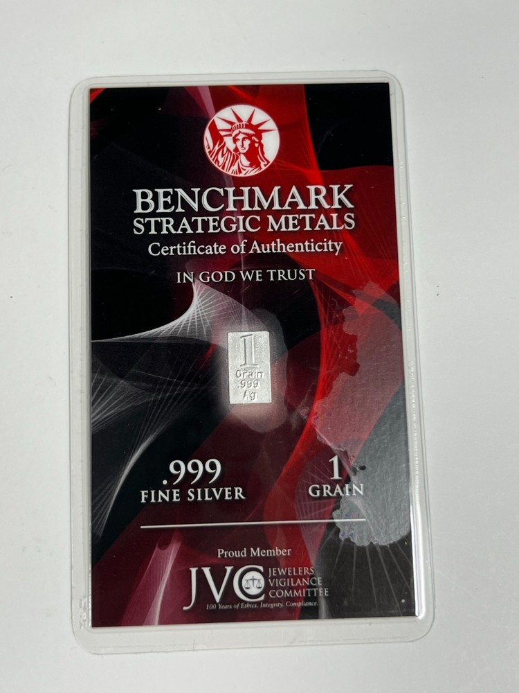 Benchmark Silver in Random Colored Card