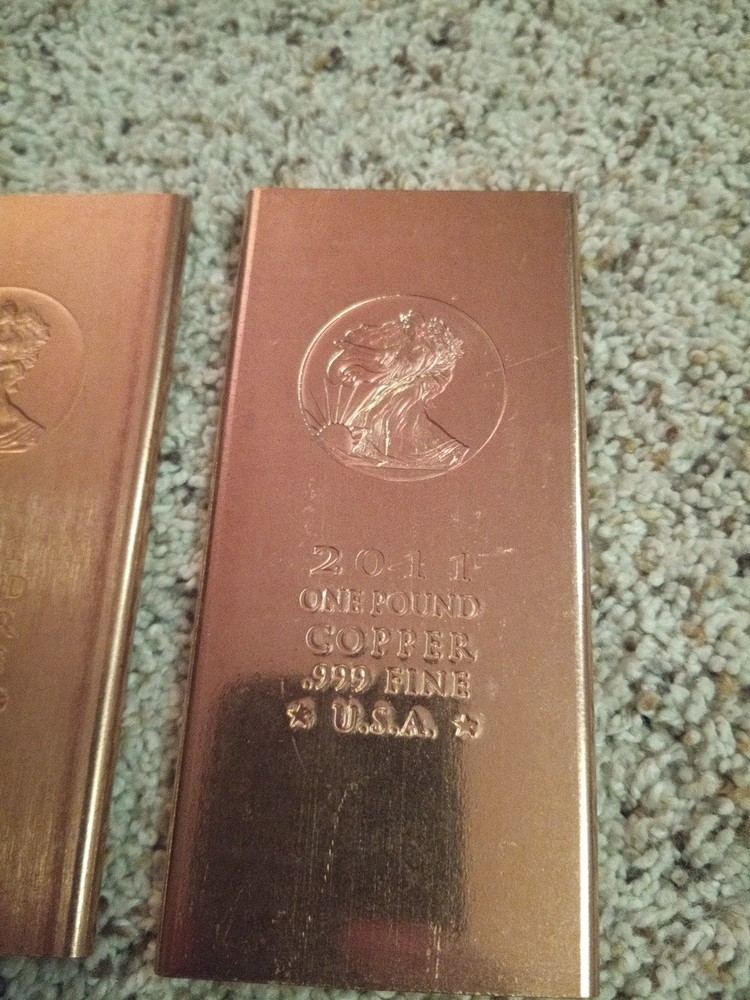 2. 1 Lb .999 Copper Bars