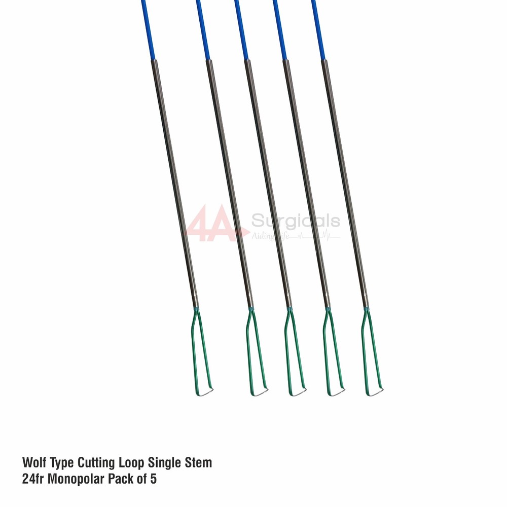 4A WOLF TYPE CUTTING LOOP SINGLE STEM 24Fr MONOPOLAR PACK OF 5