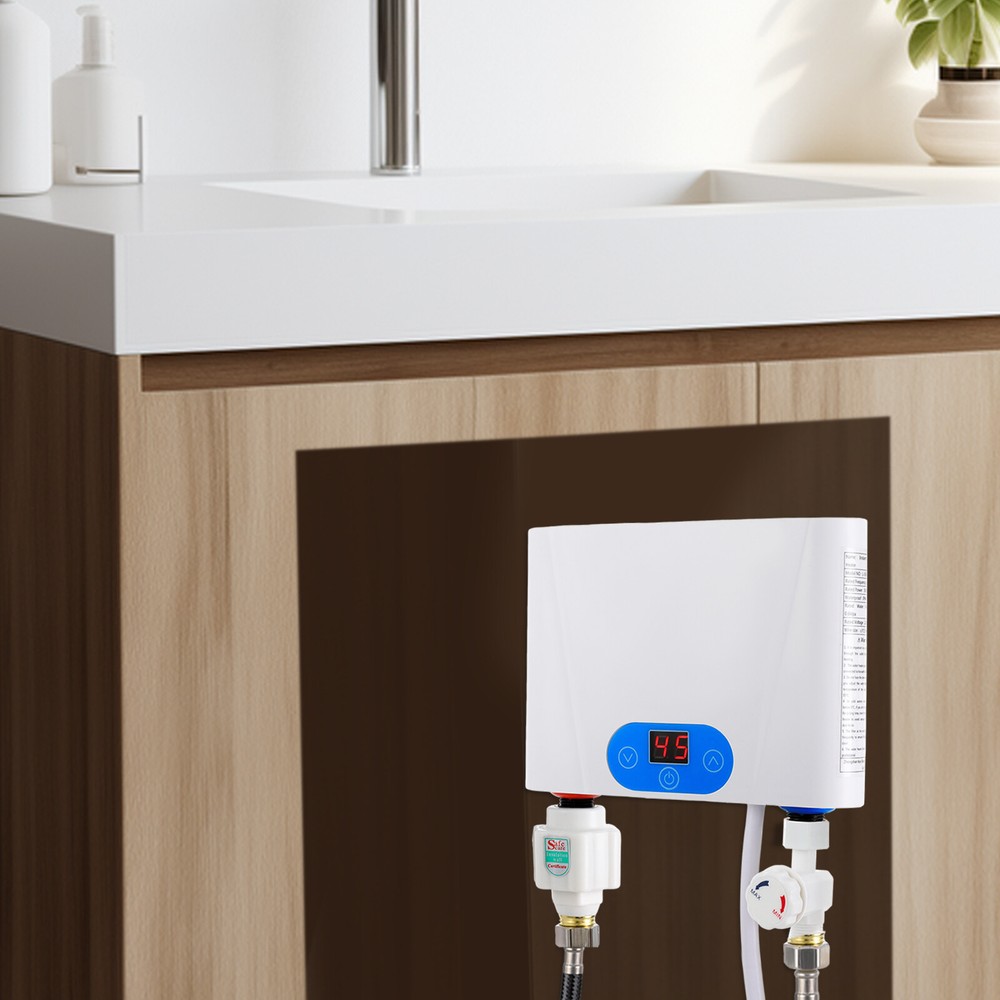 Electric Tankless Water Heater Instant Hot Shower Kitchen Heater 220V 5500W US