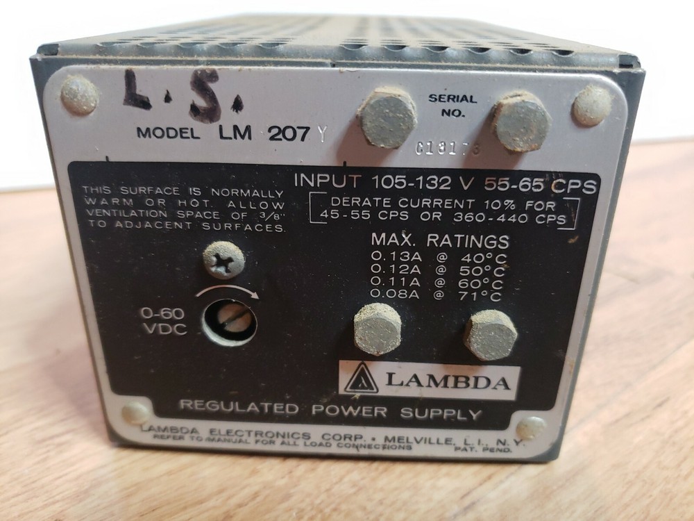 LAMBDA POWER SUPPLY MODEL LM-207