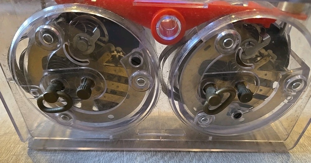 Vintage APFY ROLLAND Chess Clock Analog Mechanical Timer Clear Acrylic