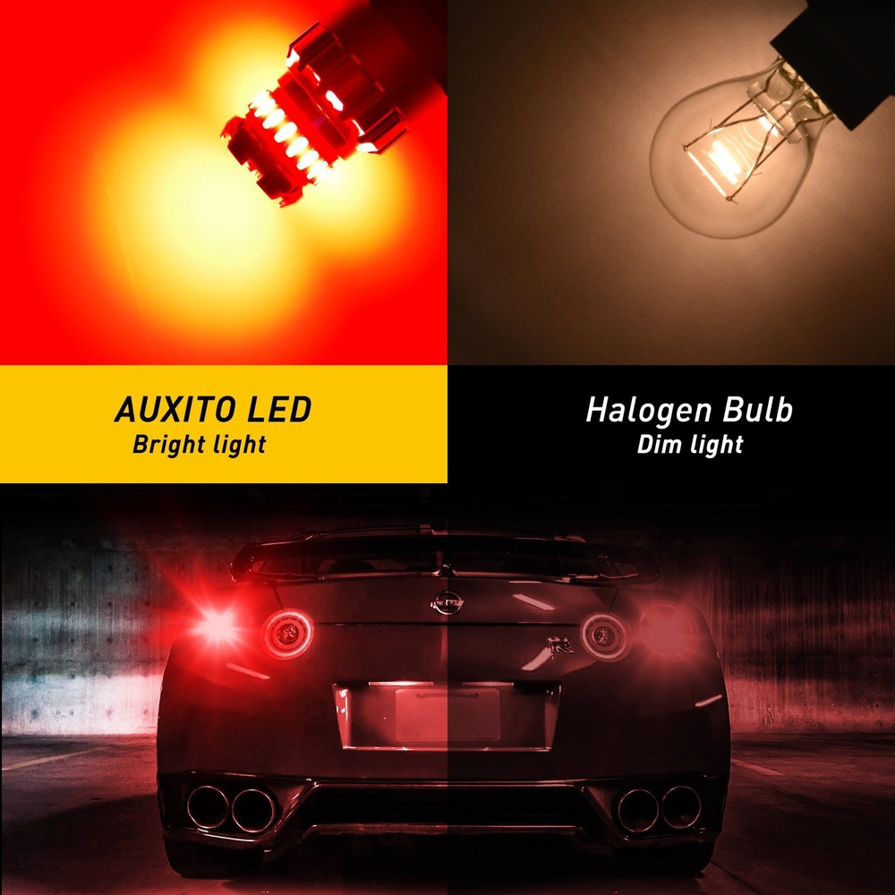 AUXITO Red Color 1157 7528 2357 3496 LED Bulbs Tail Stop Brake Turn Signal Light